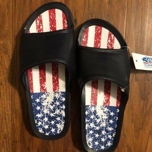Patriotic US FLAG Sandals Size 8  Summer Beach BBQ